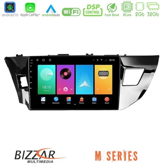 Bizzar M Series 8Core Android16 2+32GB  Toyota Corolla 2014-2016 Navigation Multimedia Tablet 9"