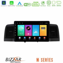 Bizzar M Series 8Core Android16 2+32GB  Toyota Corolla 2002-2006 Navigation Multimedia Tablet 9"   (Black)