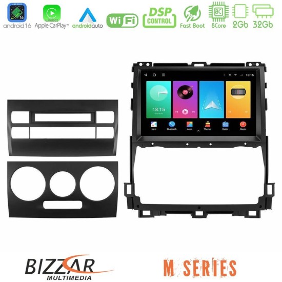 Bizzar M Series 8Core Android16 2+32GB  Toyota Land Cruiser J120 2002-2009 Navigation Multimedia Tablet 9"