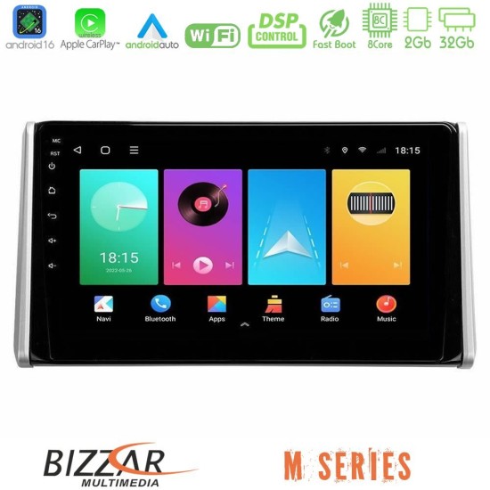 Bizzar M Series 8Core Android16 2+32GB  Toyota RAV4 2019-2023 Navigation Multimedia Tablet 10"