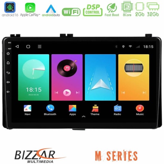 Bizzar M Series 8Core Android16 2+32GB  Toyota Corolla/Auris 2017-2019  Navigat-ion Multimedia Tablet 9"