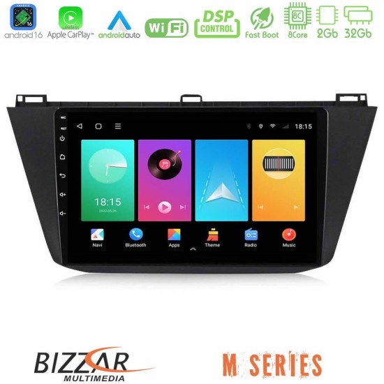 Bizzar M Series 8Core Android16 2+32GB  Vw Tiguan 2016-2022 Navigation Multimedia Tablet 10"