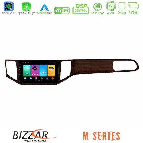 Bizzar M Series 8Core Android16 2+32GB  VW Sportsvan 2014-2020 Navigation Multimedia Tablet 9" (Ξύλινη απόχρωση)