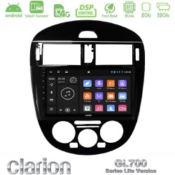 Clarion GL700 Lite Series 8Core Android ClarionOS 2+32GB Nissan Pulsar 2015-2018 (Manual A/C) Navigation Multimedia Tablet 9" Με Carplay & Android Auto