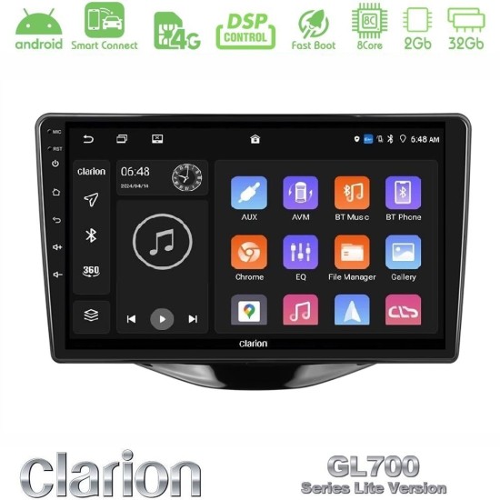 Clarion GL700 Lite Series 8Core Android ClarionOS 2+32GB Toyota Aygo | Citroen C1 | Peugeot 108 Navigation Multimedia Tablet 9" Με Carplay & Android Auto Clarion GL700 Lite Series 8Core Android ClarionOS 2+32GB Toyota Aygo | Citroen C1 | Peugeot 108 Navigation Multimedia Tablet 9" Με Carplay & Android Auto