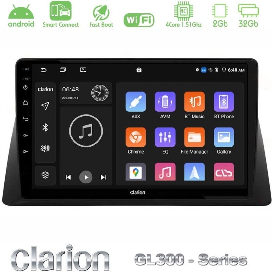 Clarion GL300 Series Honda WR-V 2024-> 4Core Android ClarionOS 2+32GB Navigation Multimedia Tablet 10" Με Carplay & Android Auto