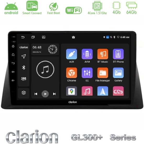 Clarion GL300+ Series 4Core Android ClarionOS 4+64GB  Honda WR-V 2024-> Navigation Multimedia Tablet 10"