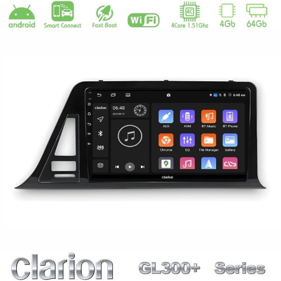 Clarion GL300+ Series 4Core Android ClarionOS 4+64GB  Toyota CH-R RHD Navigation Multimedia Tablet 9"
