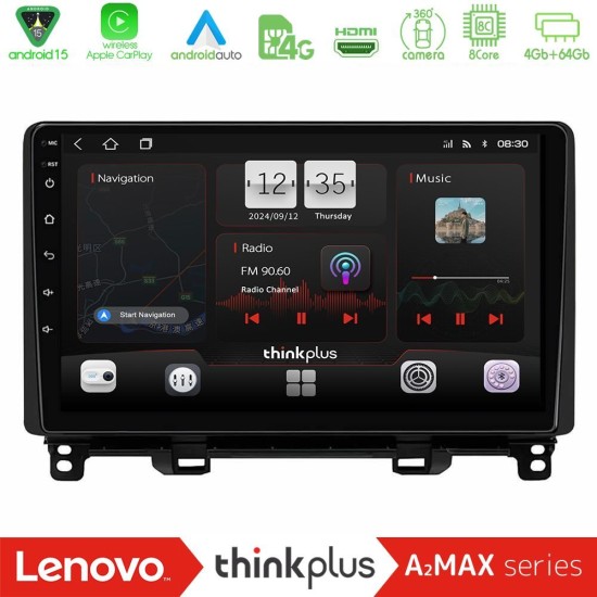Lenovo Thinkplus A2MAX Series 8Core Android15 4+64GB  Honda Jazz RHD 2021-2025 Navigation Multimedia Tablet 10"