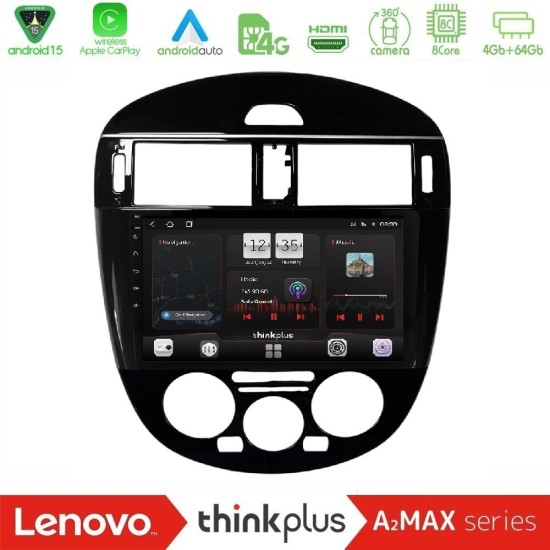 Lenovo Thinkplus A2MAX Series 8Core Android15 4+64GB  Nissan Pulsar 2015-2018 (Manual A/C) Navigation Multimedia Tablet 9"