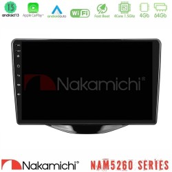 Nakamichi NAM5260 Series 4Core Android13 4+64GB Toyota Aygo | Citroen C1 | Peugeot 108 Navigation Multimedia Tablet 9" Με Carplay & Android Auto