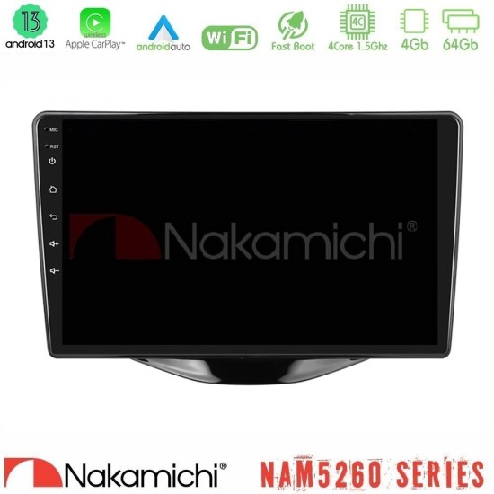 Nakamichi NAM5260 Series 4Core Android13 4+64GB Toyota Aygo | Citroen C1 | Peugeot 108 Navigation Multimedia Tablet 9" Με Carplay & Android Auto