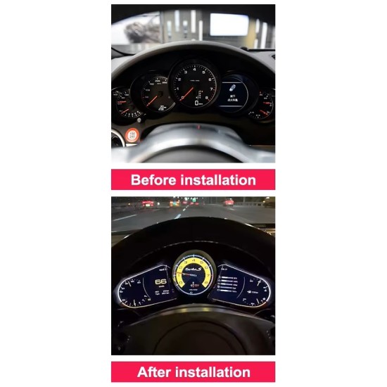 Bizzar Digital Cluster PORSCHE CAYENNE 2011-2016 Digital HD LCD Instrument Cluster 12.3" με Carplay | HDMI in