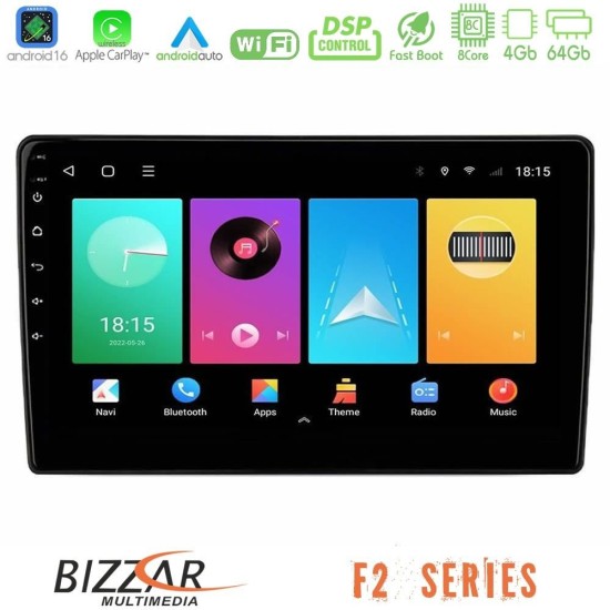 Bizzar F2 Series 8Core Android16 4+64GB Navigation Multimedia Tablet 10" με Carplay & Android Auto