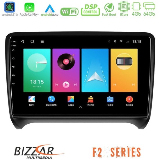 Bizzar F2 Series 8Core Android16 4+64GB  Audi TT B7 Navigation Multimedia Tablet 9"