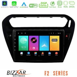 Bizzar F2 Series 8Core Android16 4+64GB  Citroen C-Elysee / Peugeot 301 Navigation Multimedia Tablet 9"   (Μαύρο))