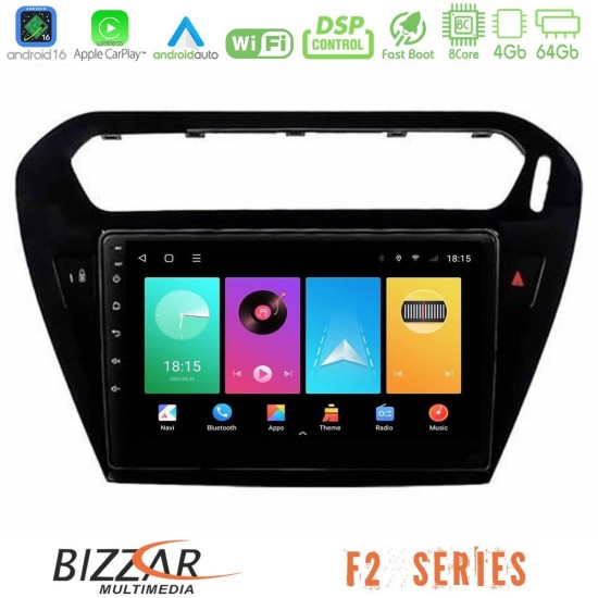 Bizzar F2 Series 8Core Android16 4+64GB  Citroen C-Elysee / Peugeot 301 Navigation Multimedia Tablet 9"   (Μαύρο))