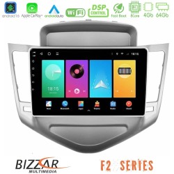 Bizzar F2 Series 8Core Android16 4+64GB  Chevrolet Cruze 2009-2012 Navigation Multimedia Tablet 9"