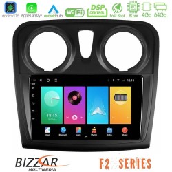 Bizzar F2 Series 8Core Android16 4+64GB     Dacia Dokker 2014-2021 Navigation Multimedia Tablet 9"