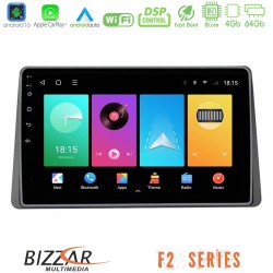 Bizzar F2 Series 8Core Android16 4+64GB  Dacia Duster 2023-2024 Navigation Multimedia Tablet 10"
