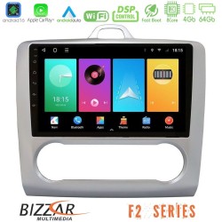 Bizzar F2 Series 8Core Android16 4+64GB  Ford Focus Auto AC Navigation Multimedia Tablet 9"