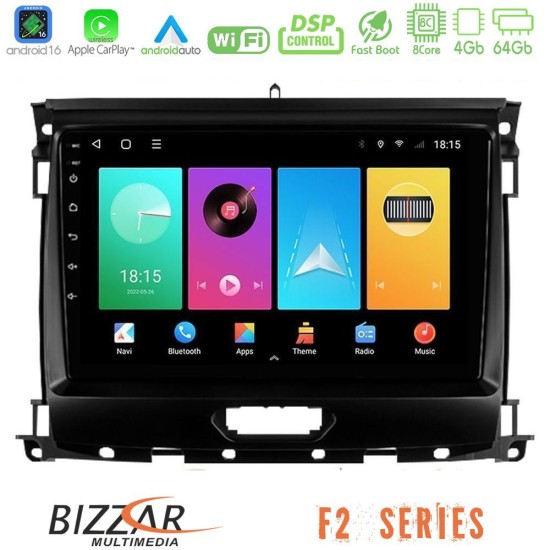Bizzar F2 Series 8Core Android16 4+64GB  Ford Ranger 2017-2022 Navigation Multimedia Tablet 9"