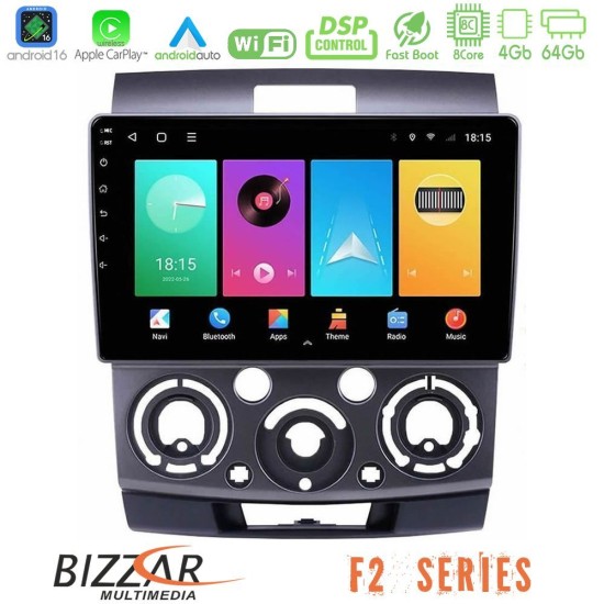 Bizzar F2 Series 8Core Android16 4+64GB  Ford Ranger/Mazda BT50 Navigation Multimedia Tablet 9"
