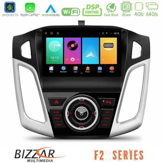 Bizzar F2 Series 8Core Android16 4+64GB Ford Focus 2012-2018 Navigation Multimedia Tablet 9"