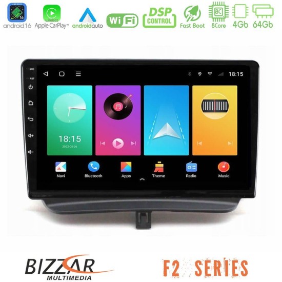 Bizzar F2 Series 8Core Android16 4+64GB  Ford Courier 2015-2023 Navigation Multimedia Tablet 9"