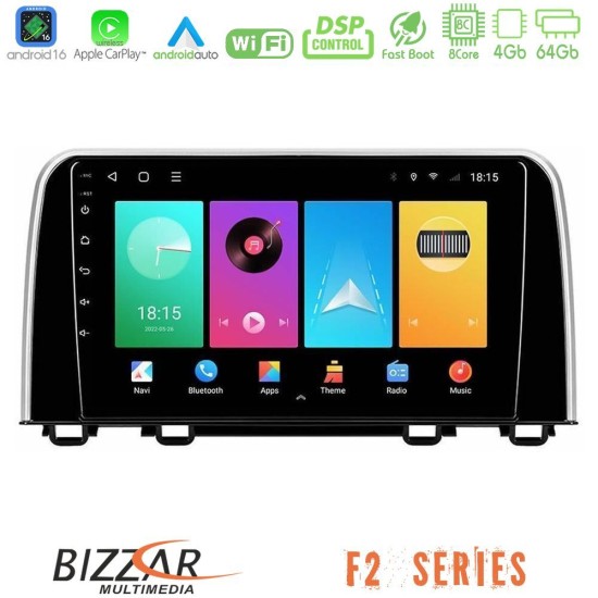 Bizzar F2 Series 8Core Android16 4+64GB  Honda CR-V 2019-> Navigation Multimedia Tablet 10"