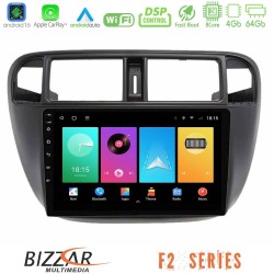 Bizzar F2 Series 8Core Android16 4+64GB Honda Civic 1995-2001 Navigation Multimedia Tablet 9"