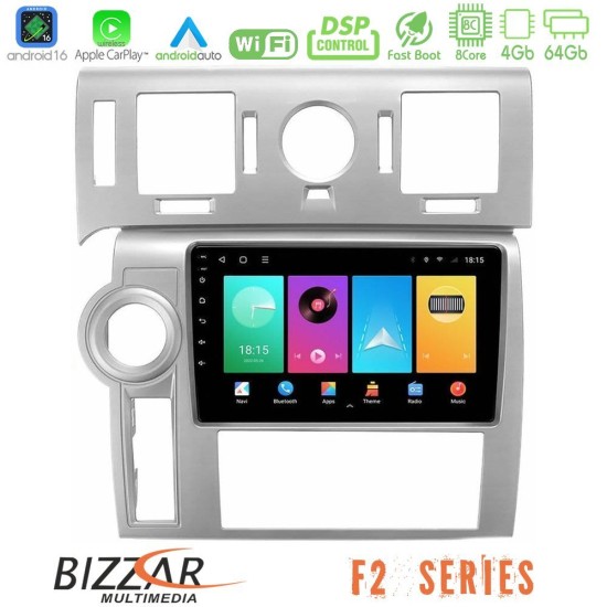 Bizzar F2 Series 8Core Android16 4+64GB  Hummer H2 2008-2009 Navigation Multimedia Tablet 9"