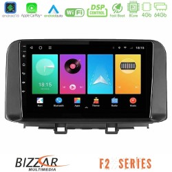 Bizzar F2 Series 8Core Android16 4+64GB  Hyundai Kona 2018-2023 Navigation Multimedia Tablet 10"