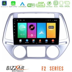 Bizzar F2 Series 8Core Android16 4+64GB  Hyundai i20 2012-2014 Navigation Multimedia Tablet 9"