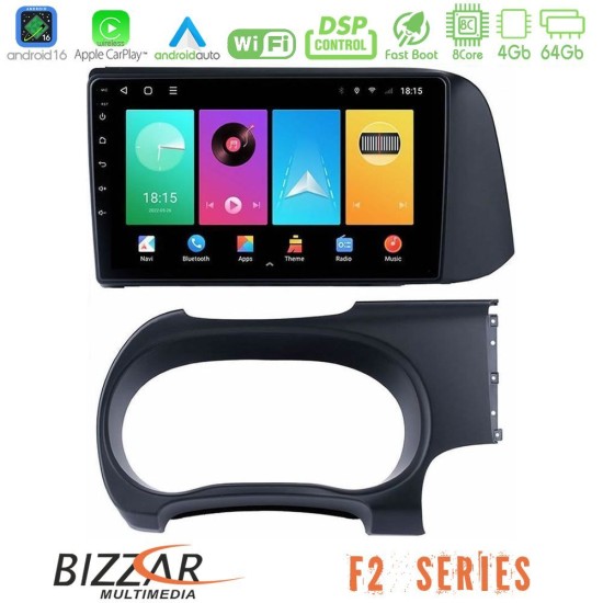 Bizzar F2 Series 8Core Android16 4+64GB  Hyundai i10 Navigation Multimedia Tablet 9"