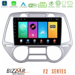 Bizzar F2 Series 8Core Android16 4+64GB  Hyundai i20 2009-2012 Auto A/C Navigation Multimedia Tablet 9"