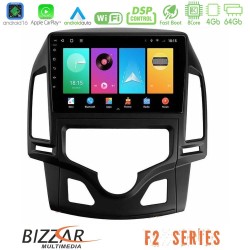 Bizzar F2 Series 8Core Android16 4+64GB  Hyundai i30 2007-2012 Auto A/C Navigation Multimedia Tablet 9"