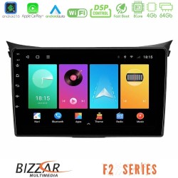 Bizzar F2 Series 8Core Android16 4+64GB  Hyundai i30 2012-2017 Navigation Multimedia Tablet 9"