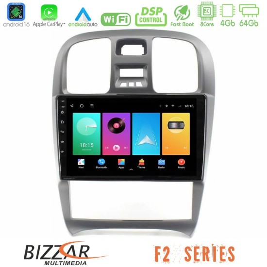 Bizzar F2 Series 8Core Android16 4+64GB Hyundai Sonata 2001-2005 Navigation Multimedia Tablet 9"