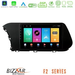 Bizzar F2 Series 8Core Android16 4+64GB  Hyundai i20 2021-2023 Navigation Multimedia Tablet 10"