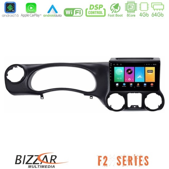 Bizzar F2 Series 8Core Android16 4+64GB  Jeep Wrangler 2011-2014 Navigation Multimedia Tablet 10"
