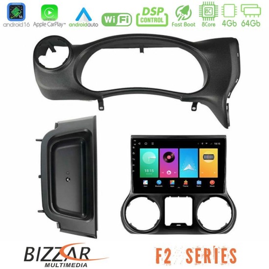 Bizzar F2 Series 8Core Android16 4+64GB  Jeep Wrangler 2014-2017 Navigation Multimedia Tablet 10"
