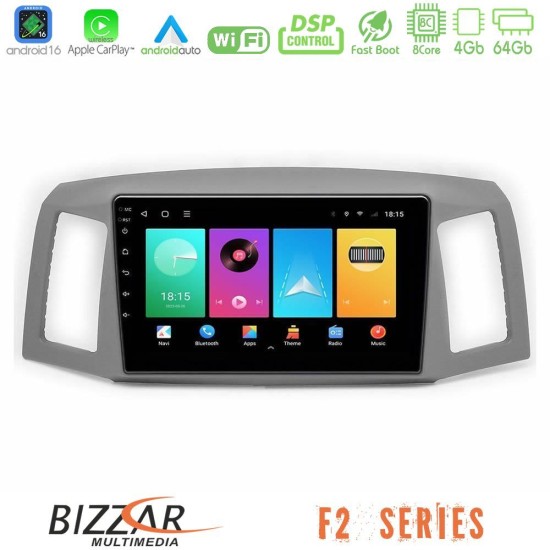 Bizzar F2 Series 8Core Android16 4+64GB  Jeep Grand Cherokee 2005-2007 Navigation Multimedia Tablet 10"