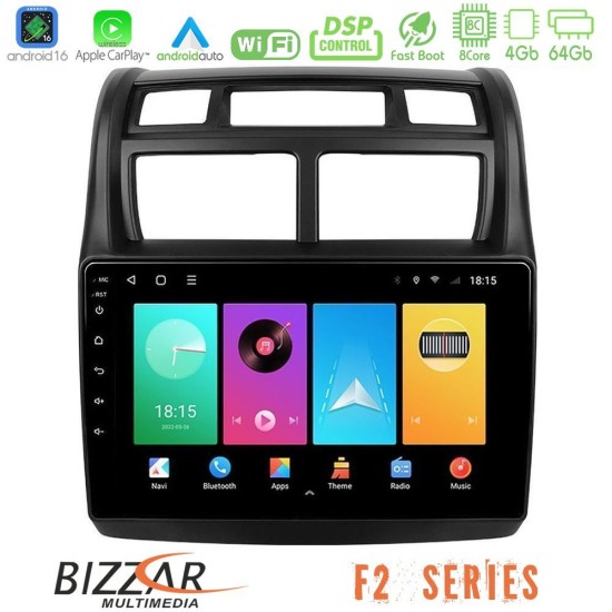 Bizzar F2 Series 8Core Android16 4+64GB  Kia Sportage 2008-2011 Navigation Multimedia Tablet 9"