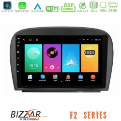 Bizzar F2 Series 8Core Android16 4+64GB  Mercedes SL Class 2005-2011 Navigation Multimedia Tablet 9"