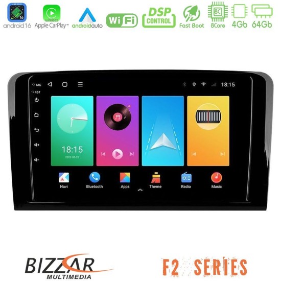 Bizzar F2 Series 8Core Android16 4+64GB  Mercedes ML/GL Class Navigation Multimedia Tablet 9"
