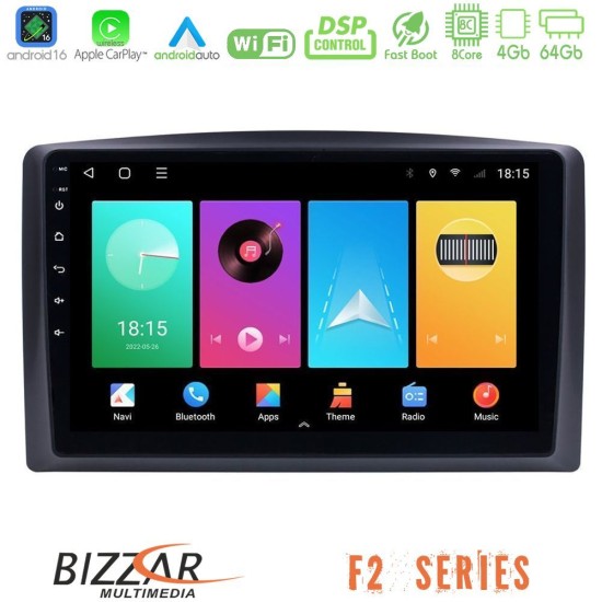 Bizzar F2 Series 8Core Android16 4+64GB  Mercedes Vito 2015-2021 Navigation Multimedia Tablet 10"