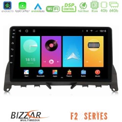 Bizzar F2 Series 8Core Android16 4+64GB  Mercedes C Class W204 Navigation Multimedia Tablet 9"
