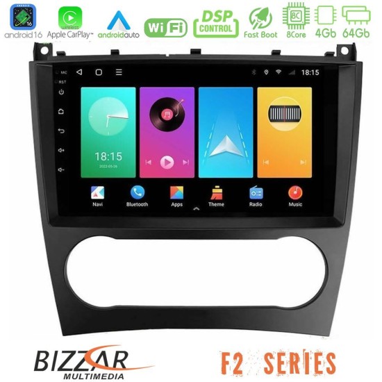 Bizzar F2 Series 8Core Android16 4+64GB  Mercedes W203 Facelift Navigation Multimedia Tablet 9"