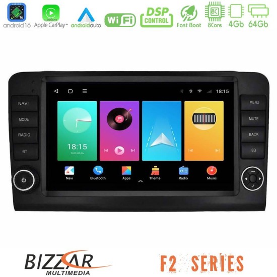 Bizzar F2 Series 8Core Android16 4+64GB  Mercedes ML/GL Class W164 2006-2011 Navigation Multimedia Tablet 9"    (OEM Look)